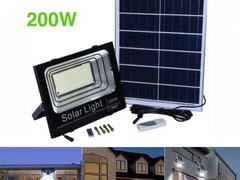 PROIECTOR 200W CU PANOU SOLAR SI TELECOMANDA