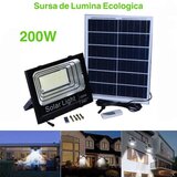 PROIECTOR 200W CU PANOU SOLAR SI TELECOMANDA